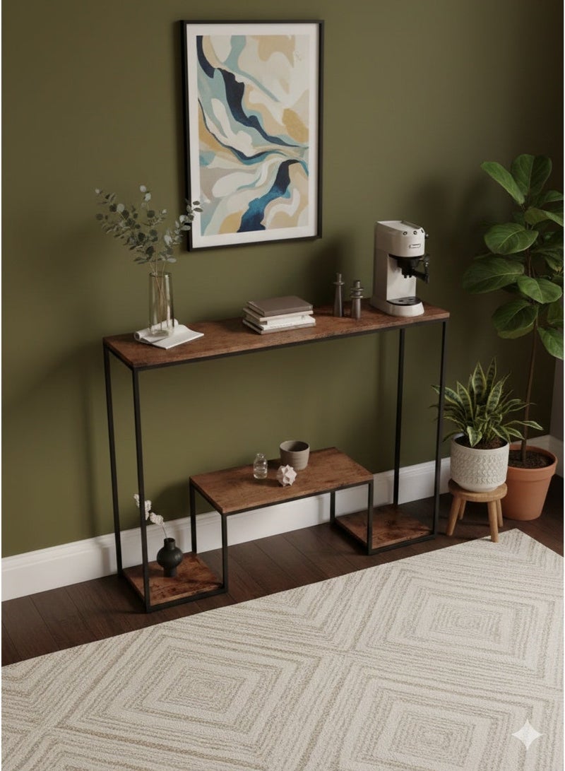 إكسبرت طاولة كونسول احترافية ثلاثية الطبقات بتصميم حديث، مع رف تخزين، مناسبة لمعدات القهوة، وطاولة للمدخل وغرفة المعيشة - Image 5